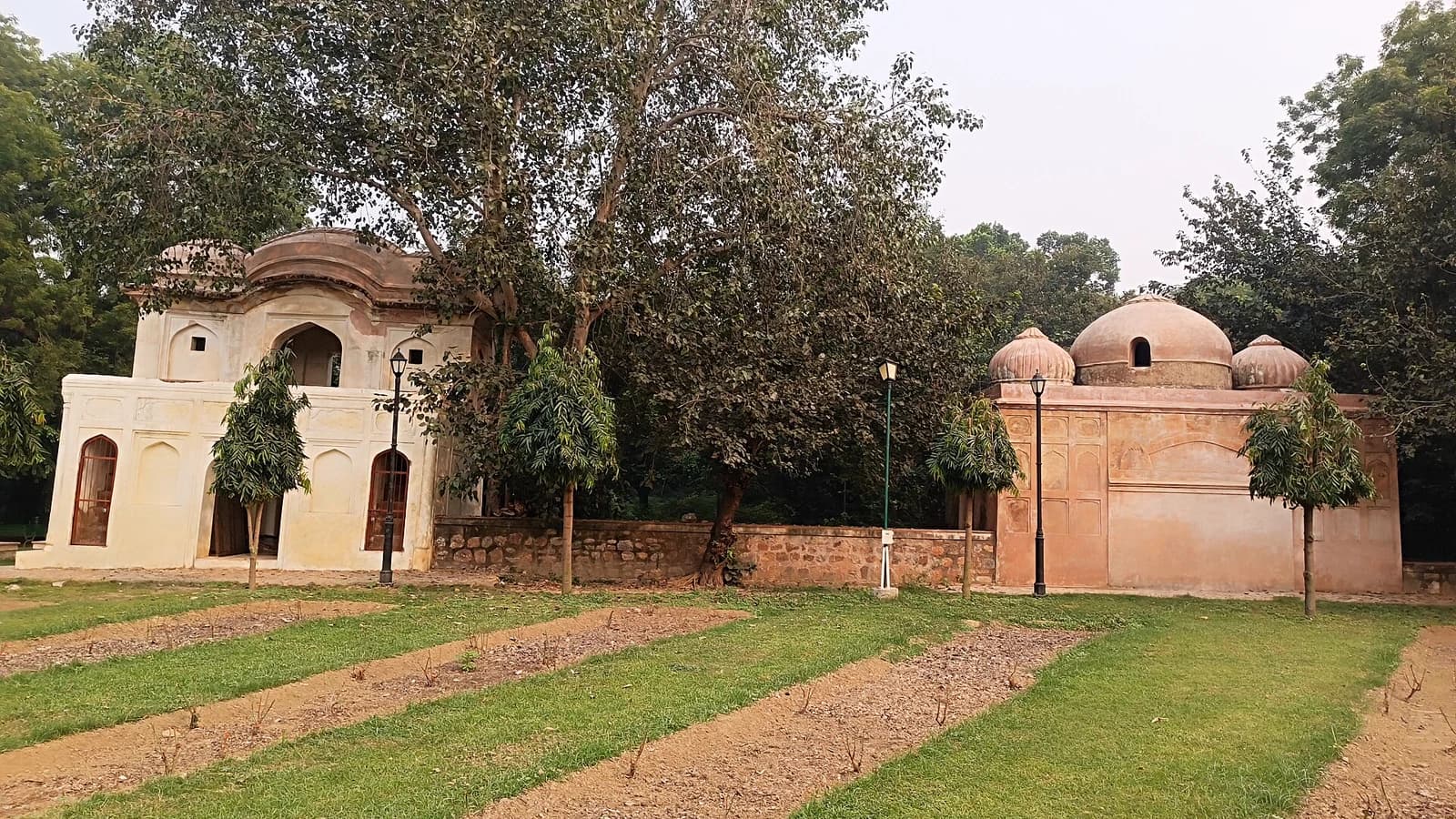 Historic tomb structure in Lodhi Garden, New Delhi