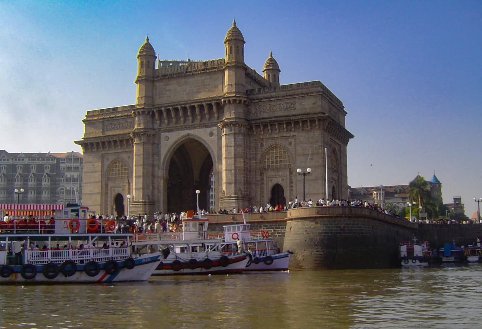 Gateway of India beside the waterfront in Mumbai