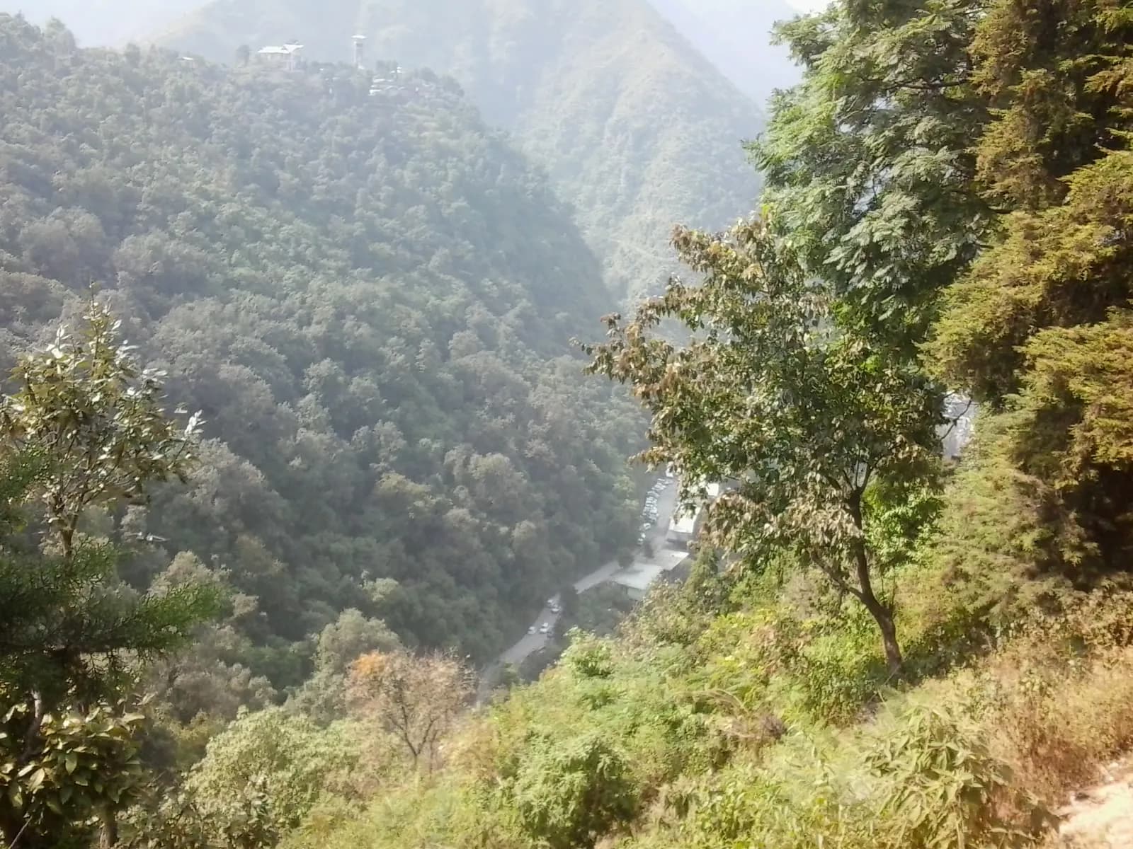 Hillside landscape near Mussoorie in Uttarakhand
