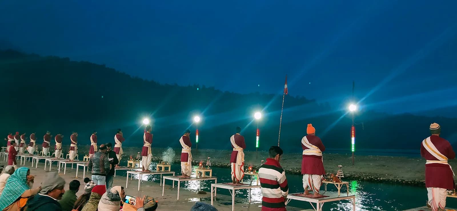Ganga Aarti at Triveni Ghat in Rishikesh