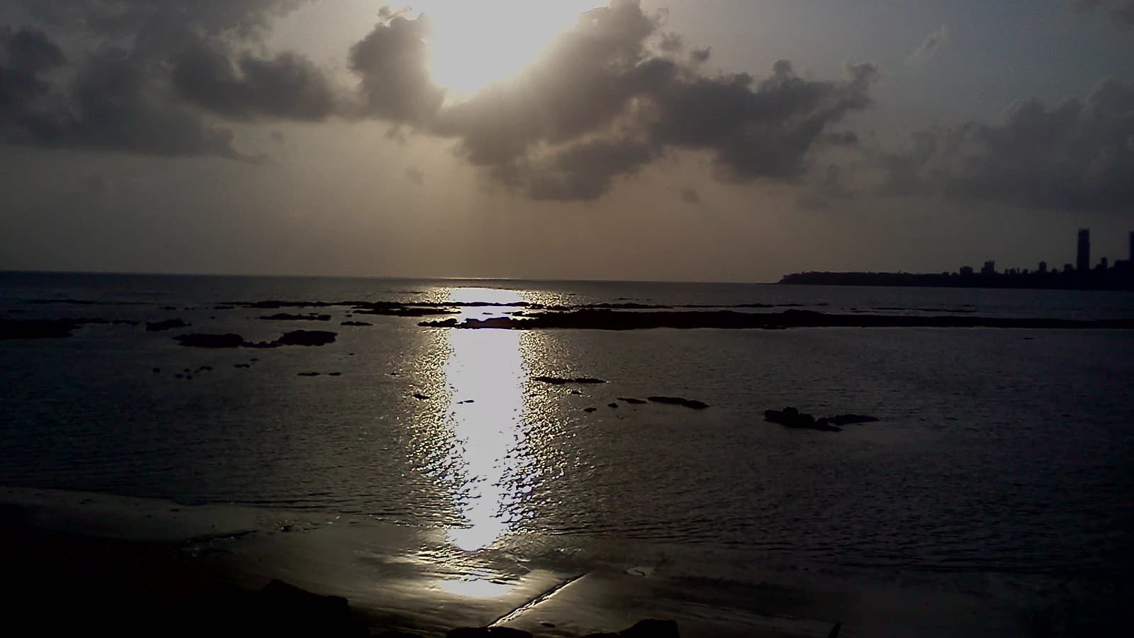 Sunset over Marine Drive in Mumbai